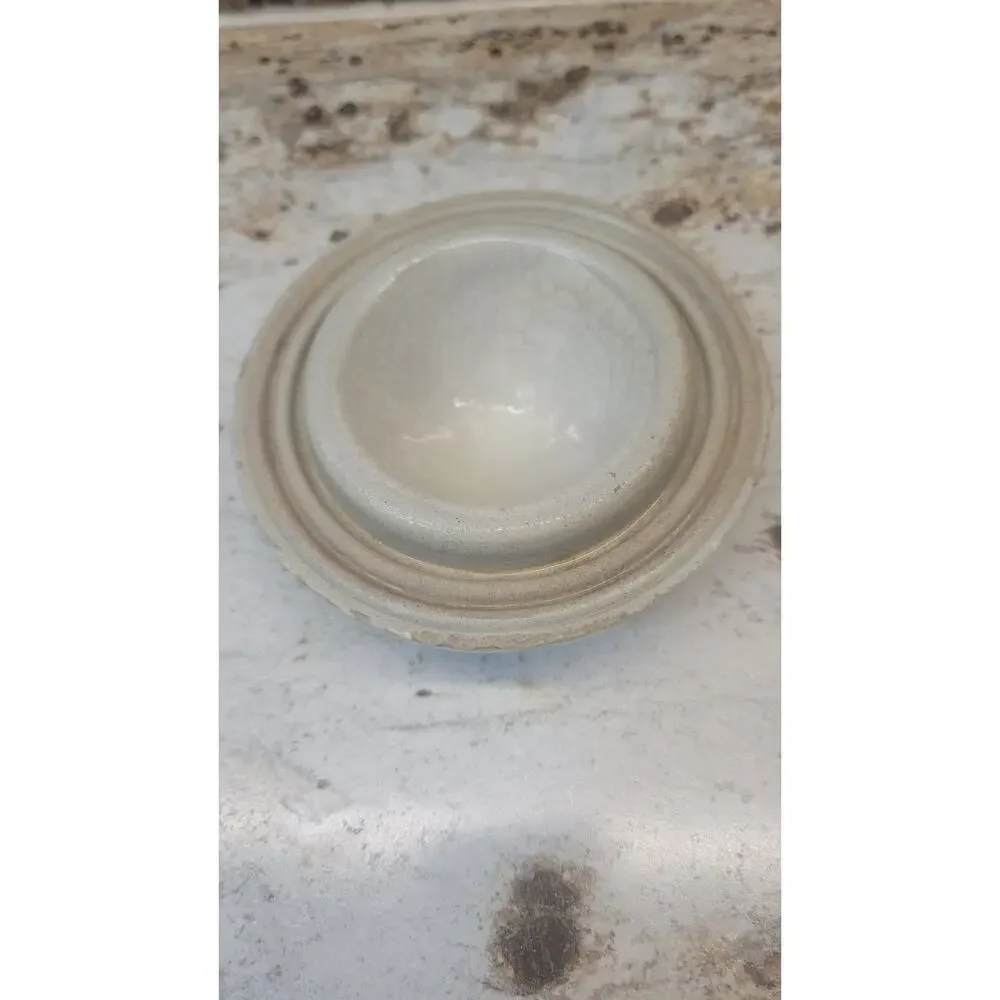 Antique Western Stoneware No 4 Weir Seal Canning Jar Crock Lid Wire Bail Handle